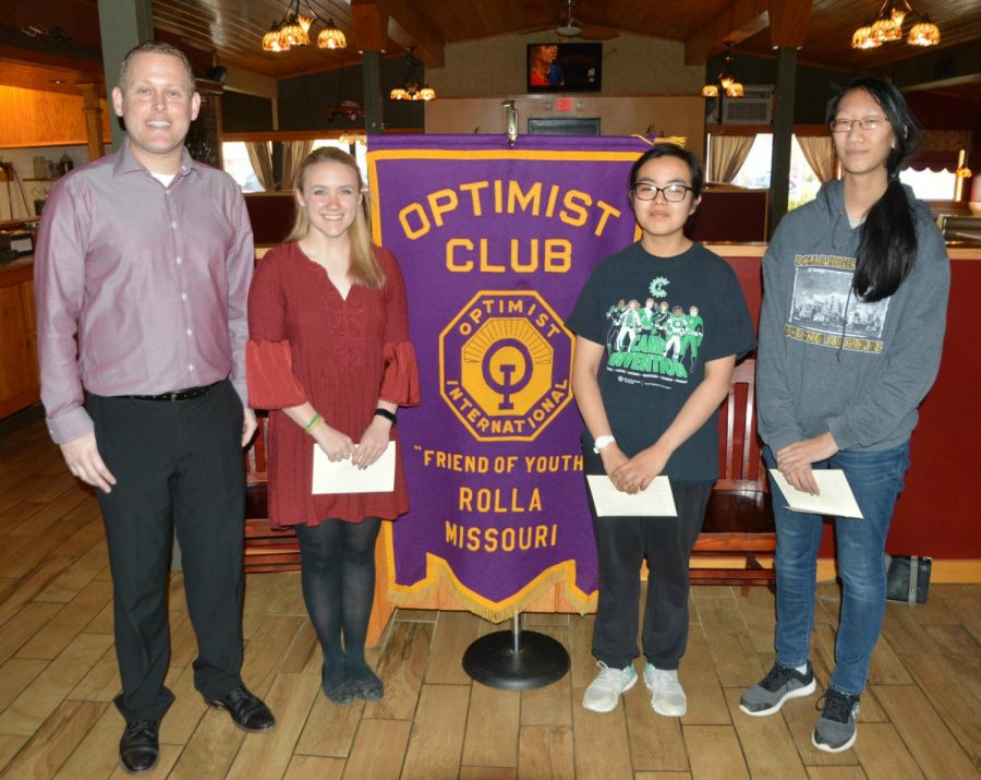 Optimist Club recognizes three students in essay competition